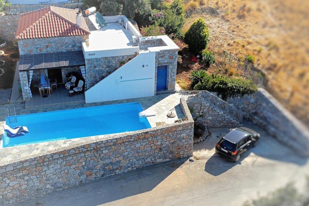 Villa Mavri Ruhige Private Pool Villa, Meerblick Agia Paraskevi  Exterior foto